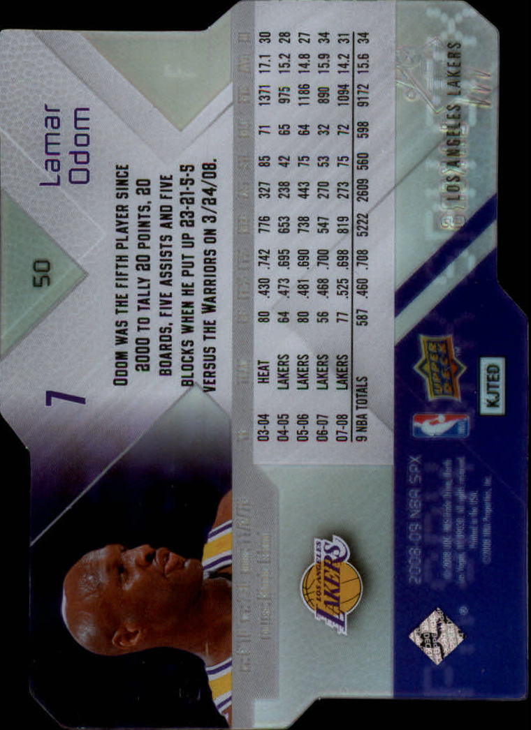 2008/2009 SPX (Upper Deck) Basketball - Picture 47 of 73