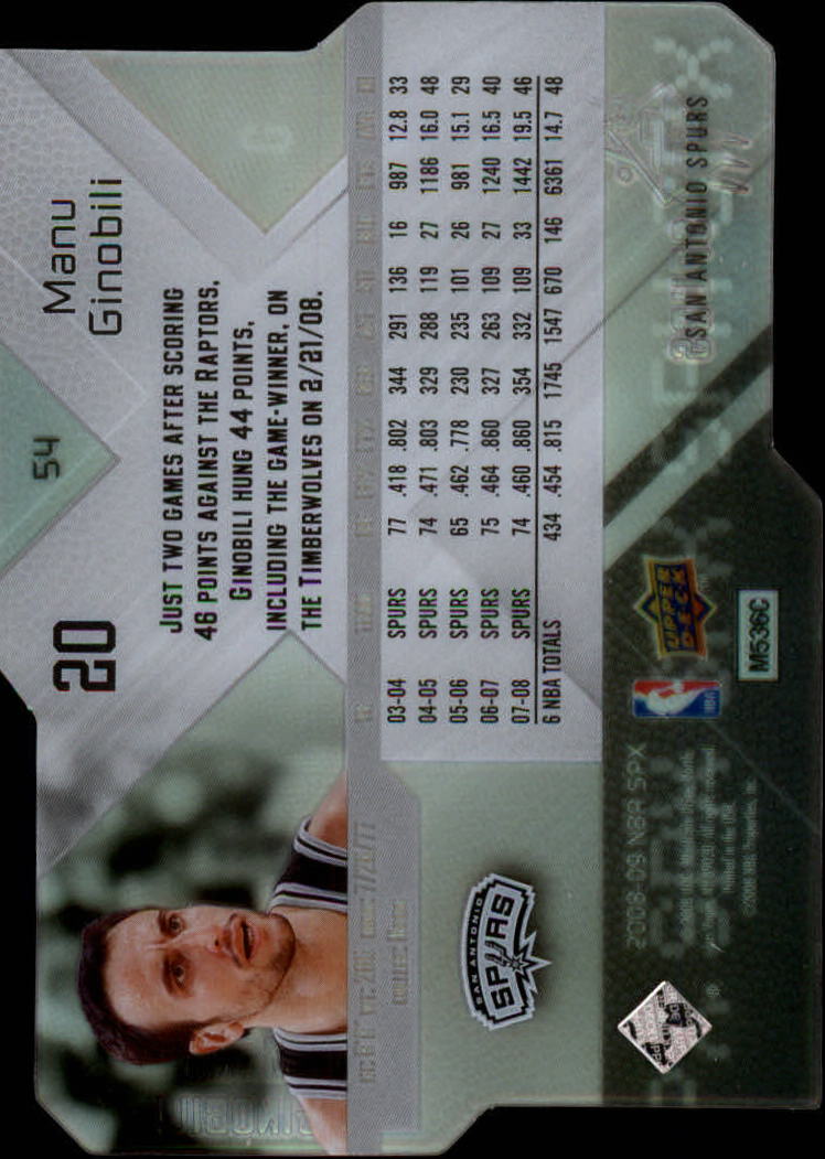 2008/2009 SPX (Upper Deck) Basketball - Picture 49 of 73