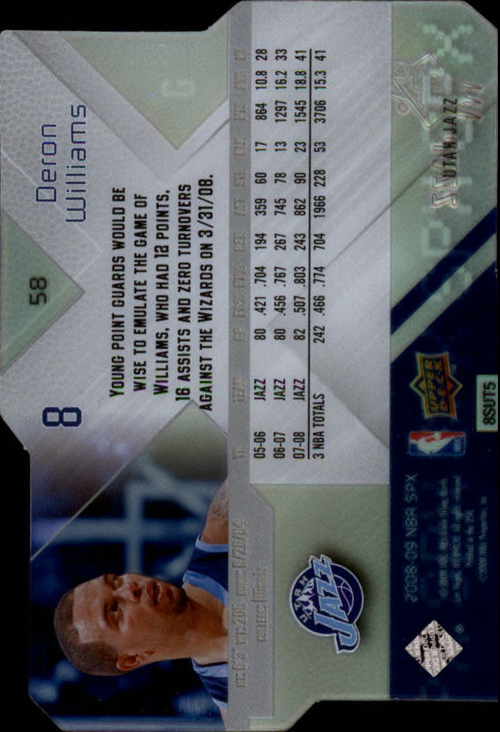 2008/2009 SPX (Upper Deck) Basketball - Picture 51 of 73