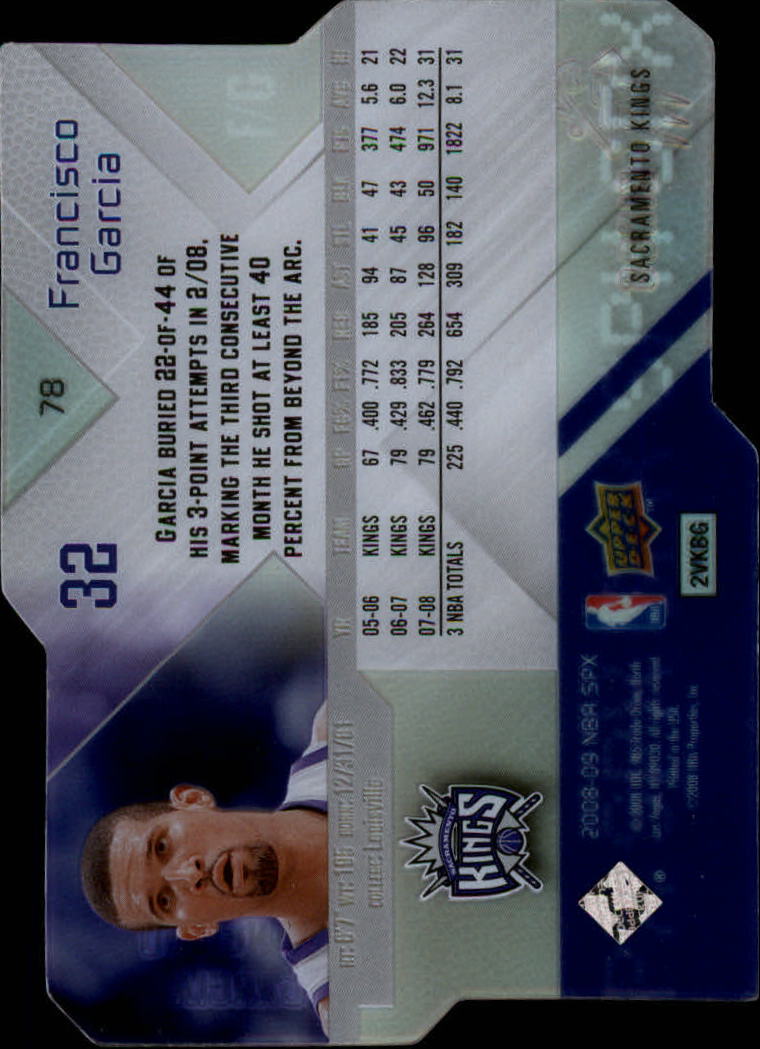2008/2009 SPX (Upper Deck) Basketball - Picture 63 of 73