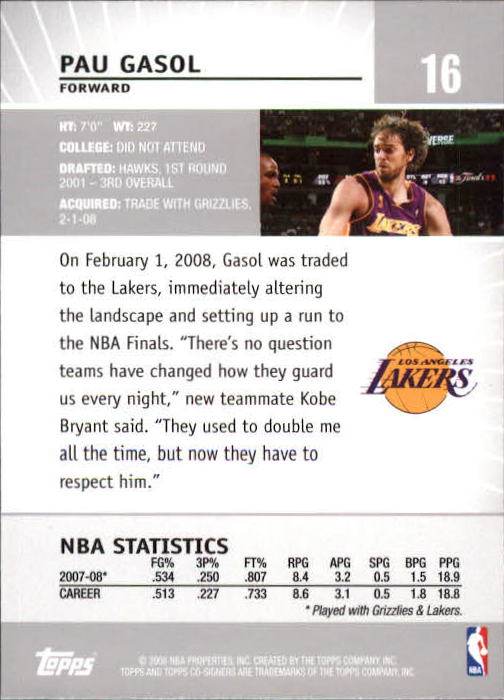 2008-09 Topps Co-Signers Basketball YOU PICK - Picture 31 of 238