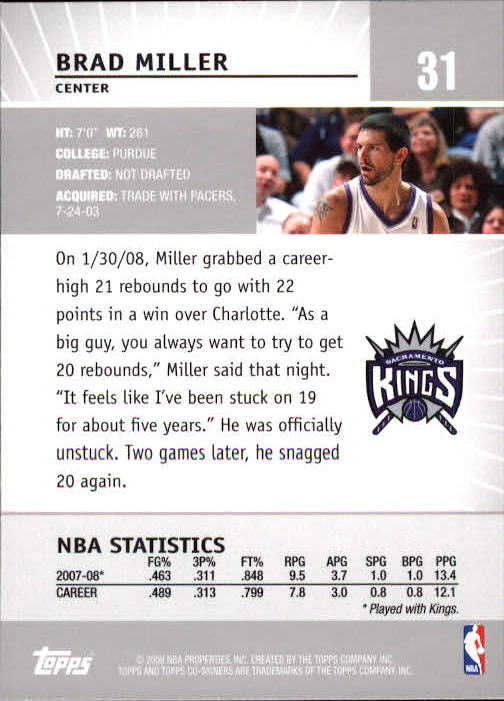2008-09 Topps Co-Signers Basketball YOU PICK - Picture 61 of 238