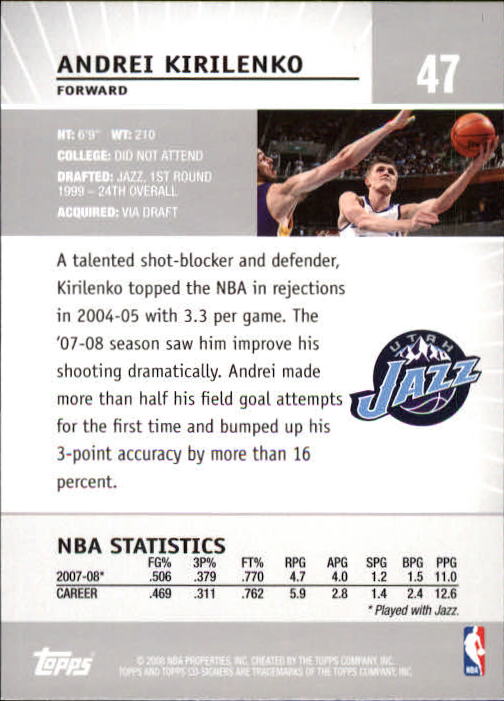 2008-09 Topps Co-Signers Basketball YOU PICK - Picture 87 of 238