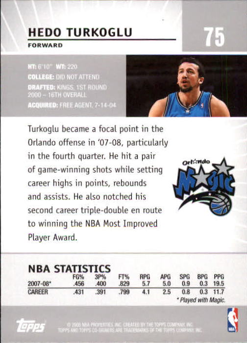 2008-09 Topps Co-Signers Basketball YOU PICK - Picture 139 of 238