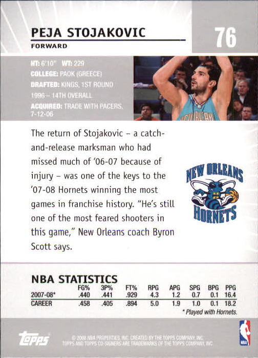 2008-09 Topps Co-Signers Basketball YOU PICK - Picture 141 of 238