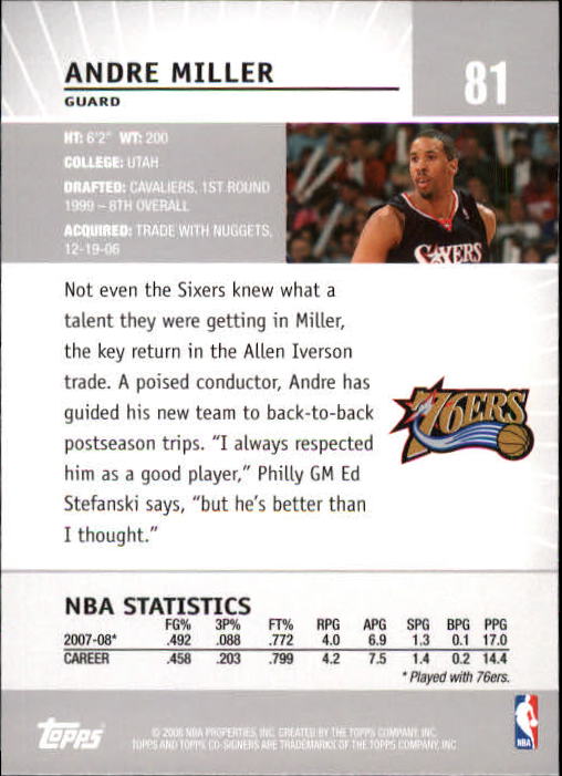 2008-09 Topps Co-Signers Basketball YOU PICK - Picture 151 of 238