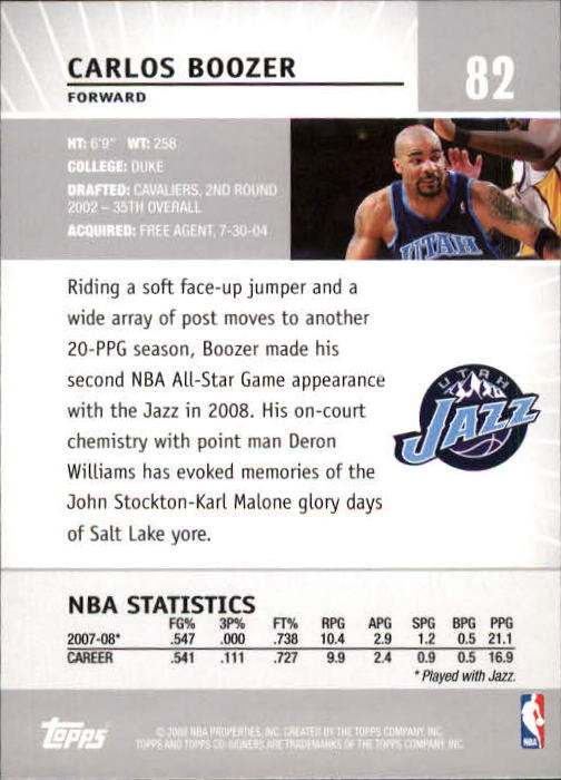 2008-09 Topps Co-Signers Basketball YOU PICK - Picture 153 of 238