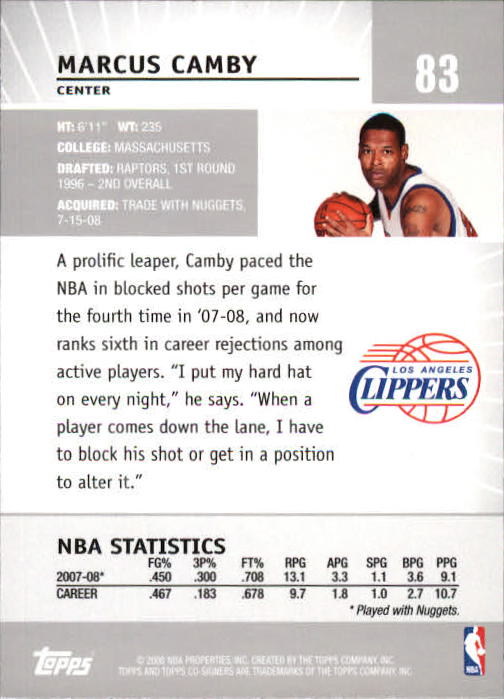 2008-09 Topps Co-Signers Basketball YOU PICK - Picture 155 of 238