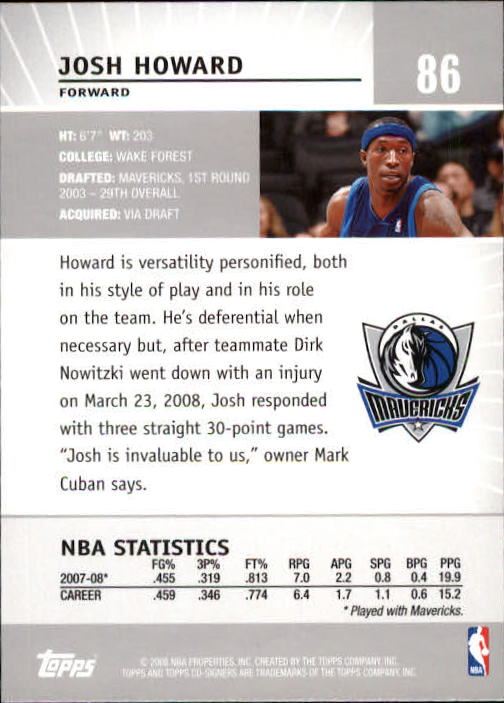 2008-09 Topps Co-Signers Basketball YOU PICK - Picture 161 of 238