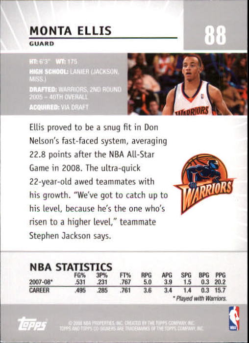 2008-09 Topps Co-Signers Basketball YOU PICK - Picture 165 of 238