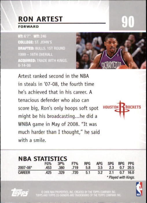 2008-09 Topps Co-Signers Basketball YOU PICK - Picture 169 of 238