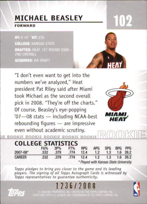 2008-09 Topps Co-Signers Basketball YOU PICK - Picture 189 of 238