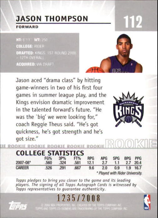 2008-09 Topps Co-Signers Basketball YOU PICK - Picture 201 of 238