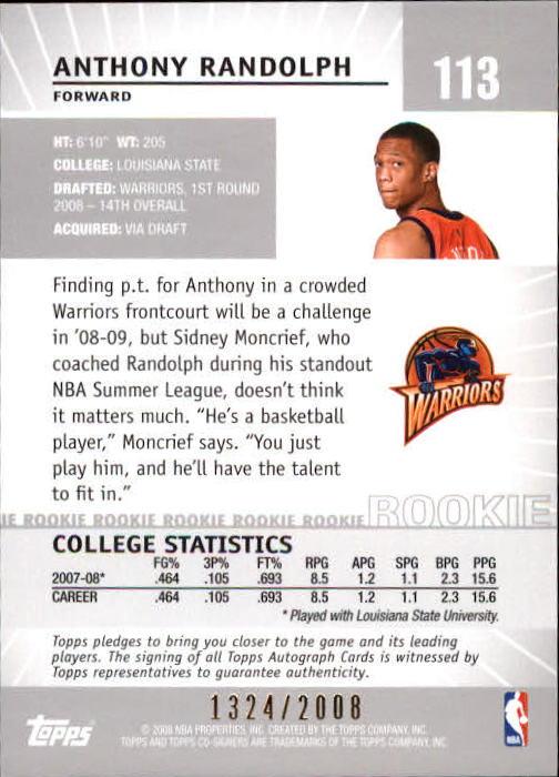 2008-09 Topps Co-Signers Basketball YOU PICK - Picture 203 of 238
