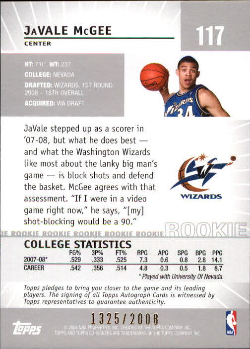2008-09 Topps Co-Signers Basketball YOU PICK - Picture 207 of 238