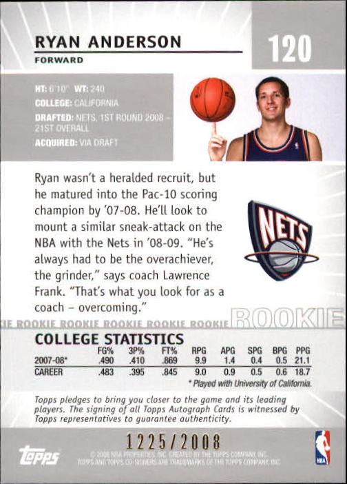 2008-09 Topps Co-Signers Basketball YOU PICK - Picture 212 of 238