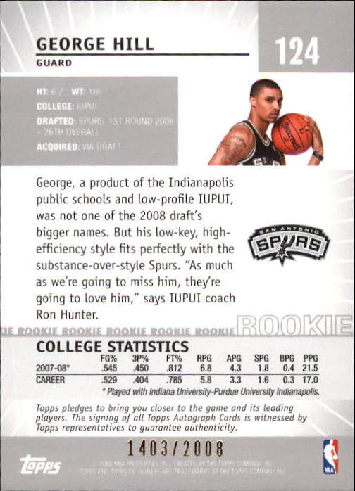 2008-09 Topps Co-Signers Basketball YOU PICK - Picture 216 of 238