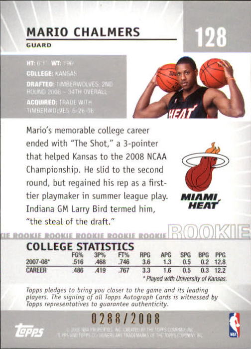 2008-09 Topps Co-Signers Basketball YOU PICK - Picture 220 of 238