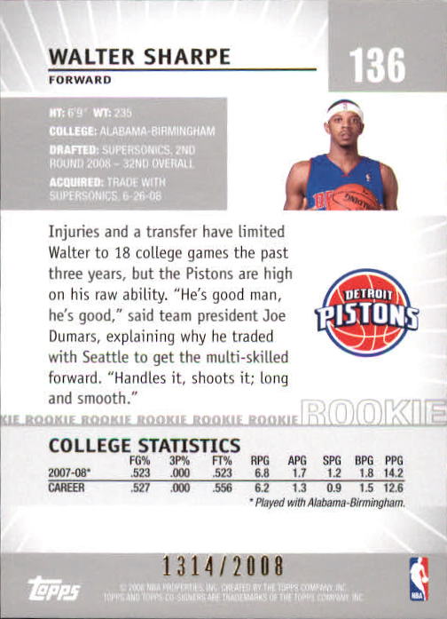 2008-09 Topps Co-Signers Basketball YOU PICK - Picture 234 of 238
