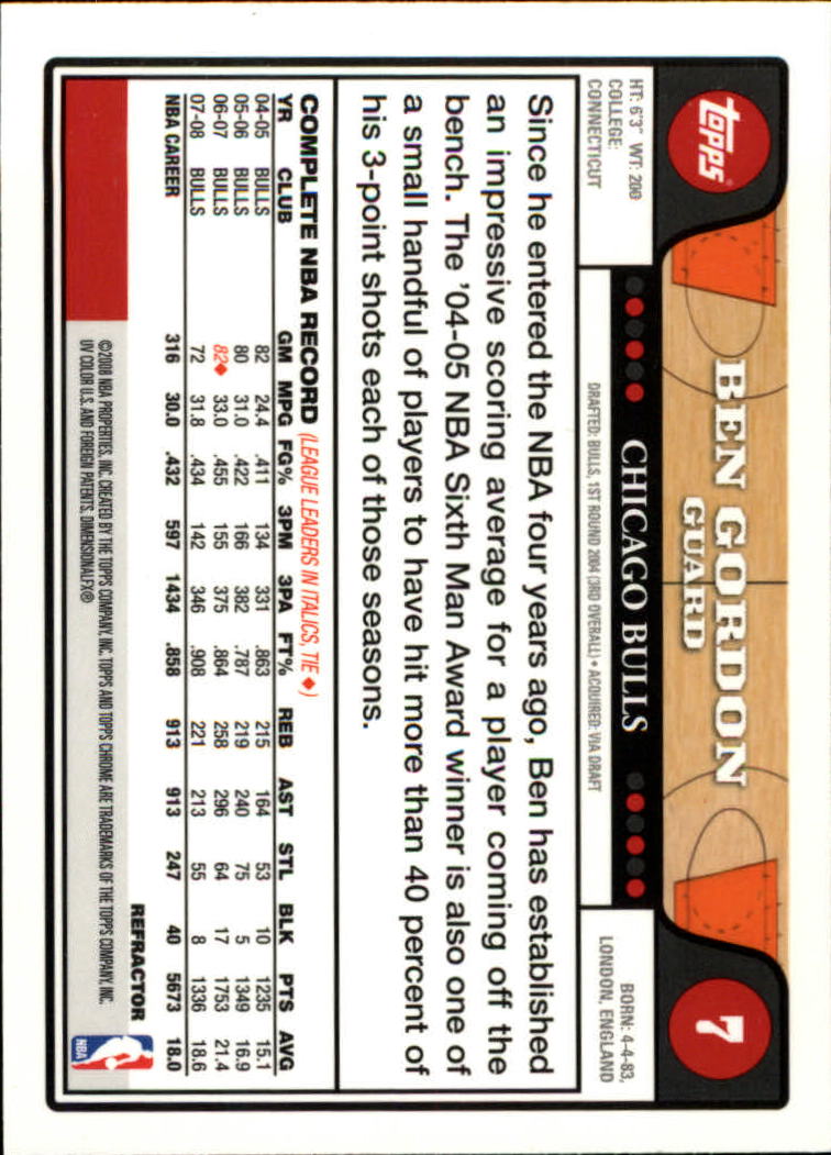 2008/2009 tarjetas paralelas refractoras de baloncesto cromadas parte 2 Topps - Imagen 7 de 255