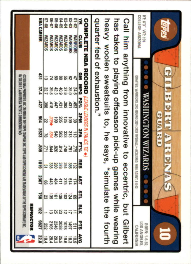2008/2009 tarjetas paralelas refractoras de baloncesto cromadas parte 2 Topps - Imagen 11 de 255