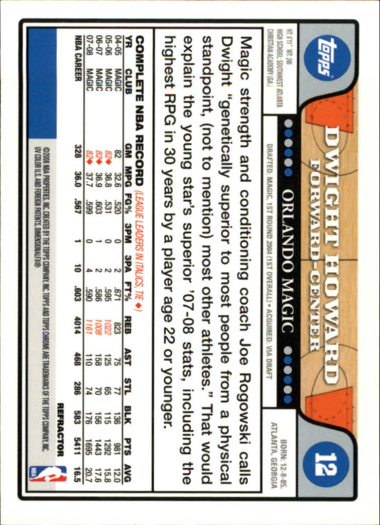2008/2009 tarjetas paralelas refractoras de baloncesto cromadas parte 2 Topps - Imagen 13 de 255