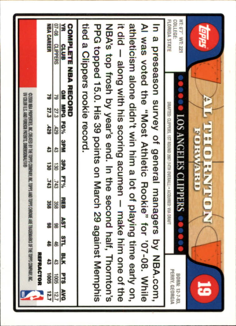 2008/2009 tarjetas paralelas refractoras de baloncesto cromadas parte 2 Topps - Imagen 17 de 255