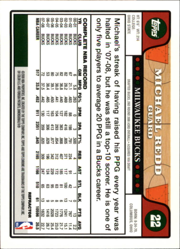 2008/2009 tarjetas paralelas refractoras de baloncesto cromadas parte 2 Topps - Imagen 21 de 255