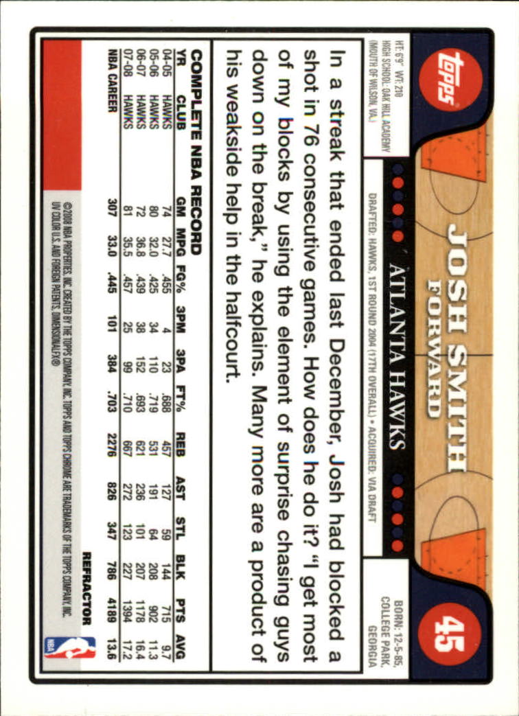 2008/2009 tarjetas paralelas refractoras de baloncesto cromadas parte 2 Topps - Imagen 37 de 255