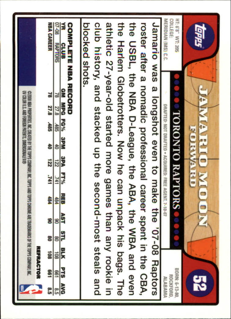 2008/2009 tarjetas paralelas refractoras de baloncesto cromadas parte 2 Topps - Imagen 41 de 255