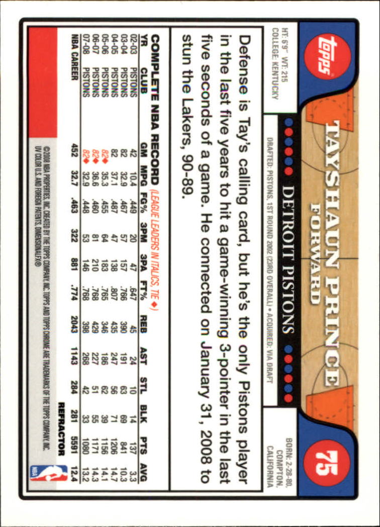 2008/2009 tarjetas paralelas refractoras de baloncesto cromadas parte 2 Topps - Imagen 57 de 255