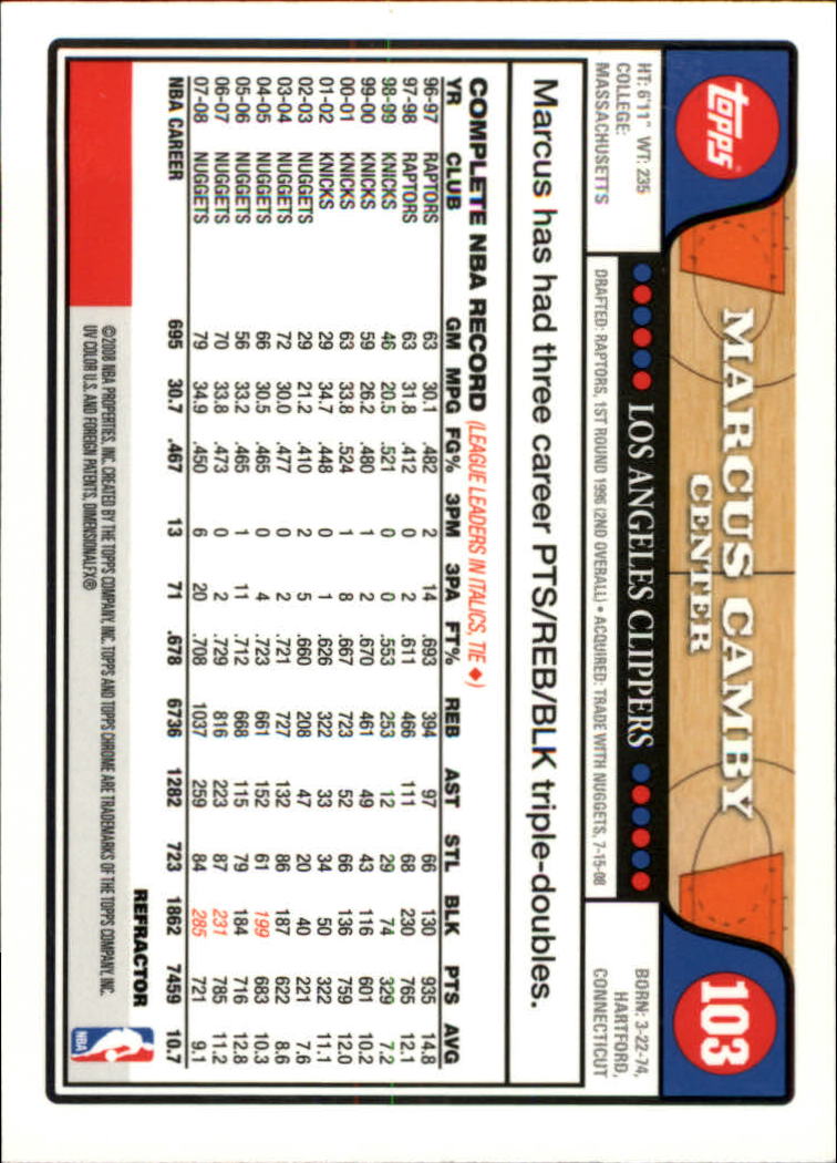 2008/2009 tarjetas paralelas refractoras de baloncesto cromadas parte 2 Topps - Imagen 79 de 255