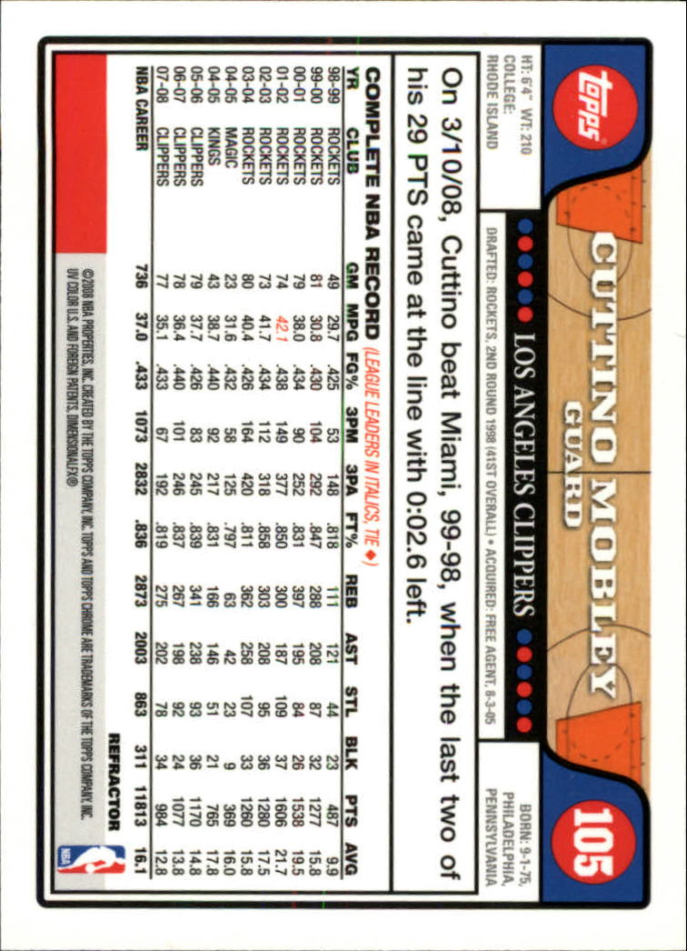 2008/2009 tarjetas paralelas refractoras de baloncesto cromadas parte 2 Topps - Imagen 81 de 255