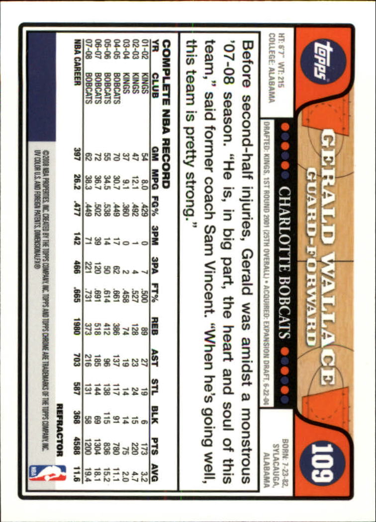 2008/2009 tarjetas paralelas refractoras de baloncesto cromadas parte 2 Topps - Imagen 87 de 255
