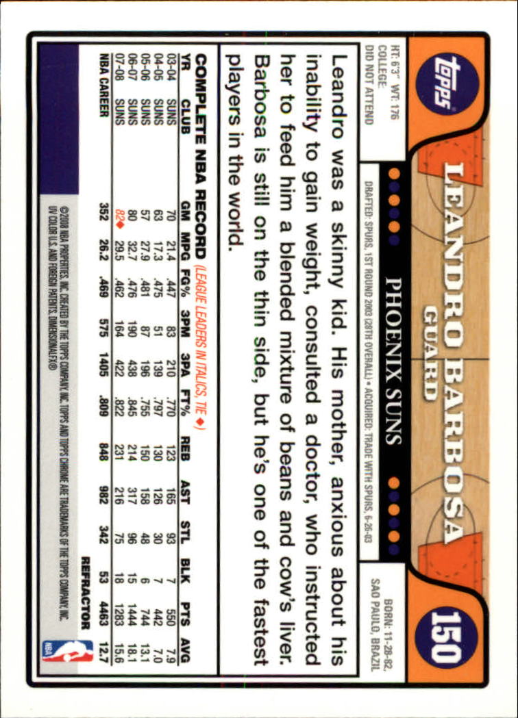 2008/2009 tarjetas paralelas refractoras de baloncesto cromadas parte 2 Topps - Imagen 105 de 255