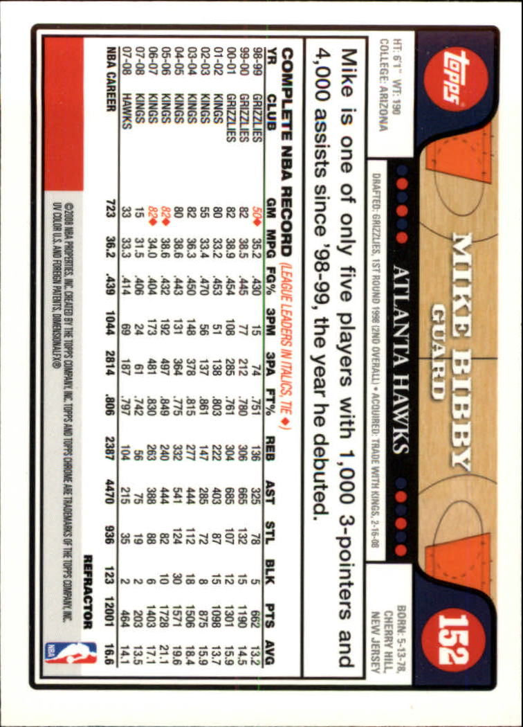 2008/2009 tarjetas paralelas refractoras de baloncesto cromadas parte 2 Topps - Imagen 107 de 255