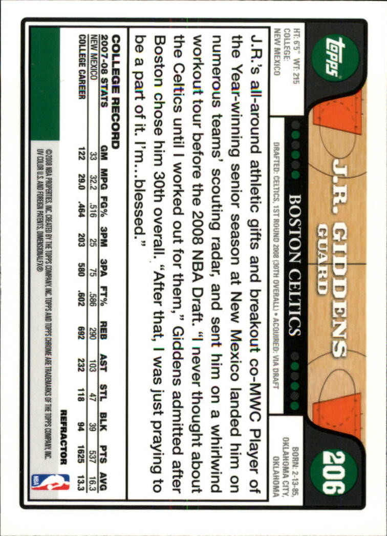 2008/2009 tarjetas paralelas refractoras de baloncesto cromadas parte 2 Topps - Imagen 131 de 255