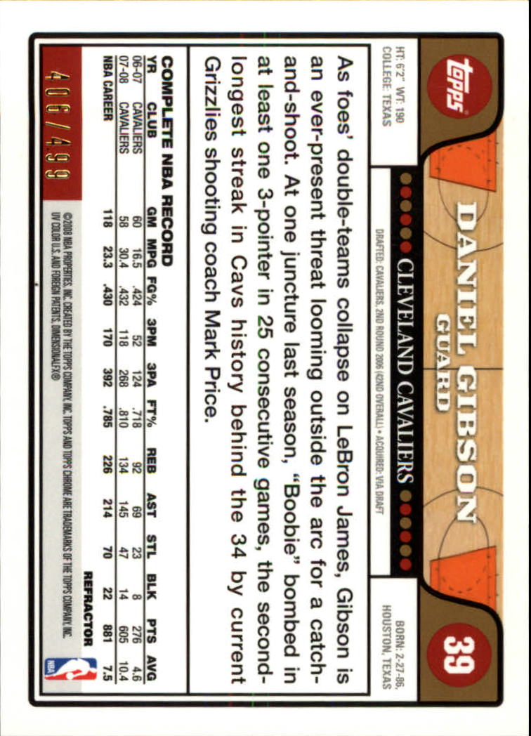 2008/2009 tarjetas paralelas refractoras de baloncesto cromadas parte 2 Topps - Imagen 145 de 255