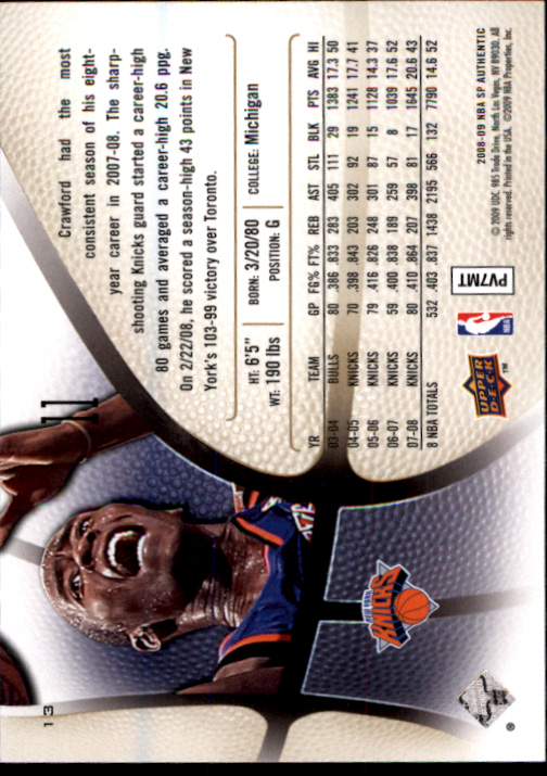 2008/2009 SP Authentic (Upper Deck) Basketball - Picture 27 of 271