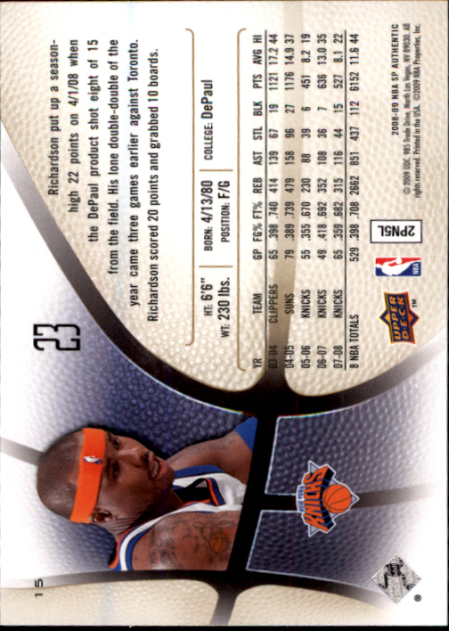 2008/2009 SP Authentic (Upper Deck) Basketball - Picture 31 of 271