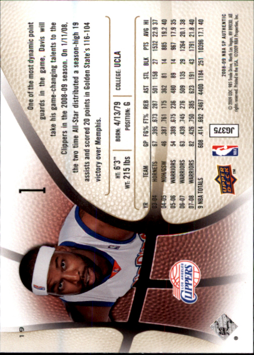 2008/2009 SP Authentic (Upper Deck) Basketball - Picture 39 of 271