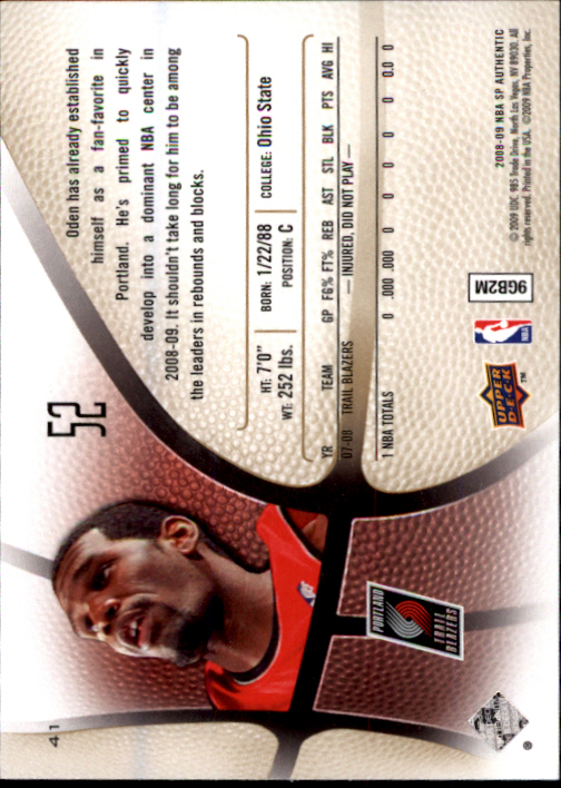 2008/2009 SP Authentic (Upper Deck) Basketball - Picture 81 of 271