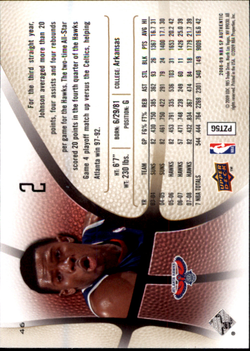 2008/2009 SP Authentic (Upper Deck) Basketball - Picture 91 of 271