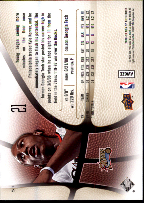 2008/2009 SP Authentic (Upper Deck) Basketball - Picture 101 of 271