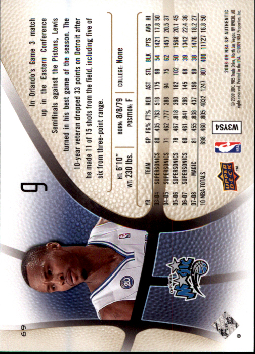 2008/2009 SP Authentic (Upper Deck) Basketball - Picture 137 of 271