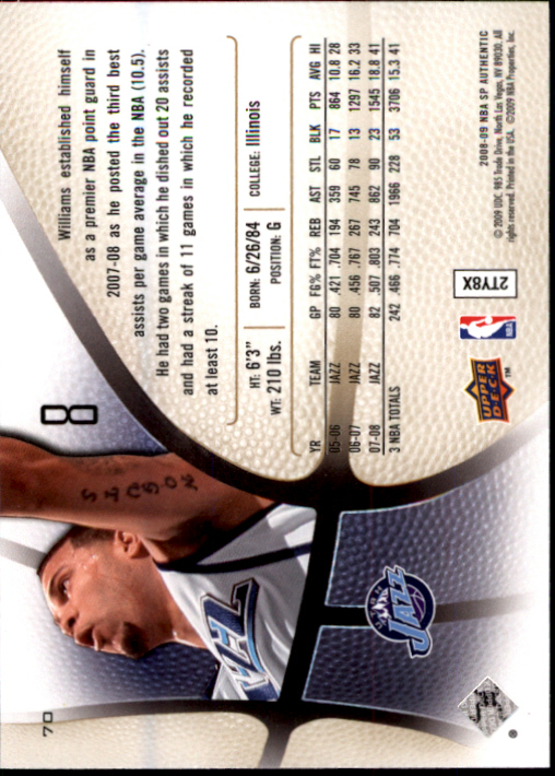 2008/2009 SP Authentic (Upper Deck) Basketball - Picture 139 of 271