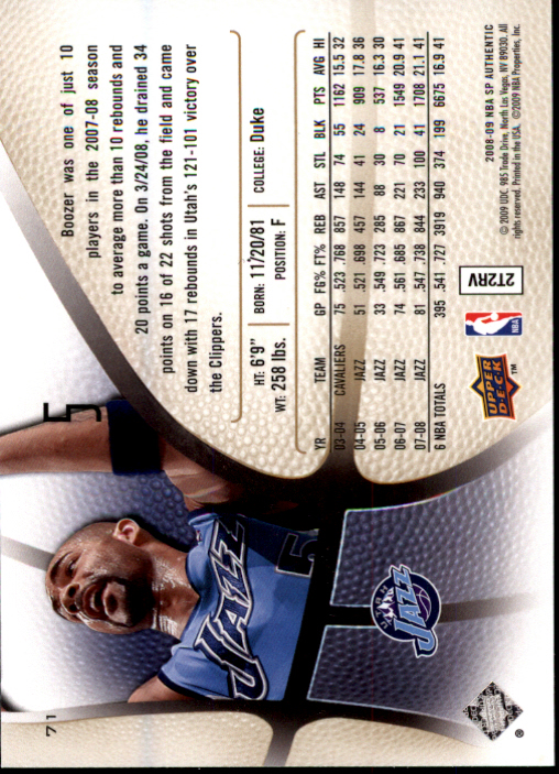 2008/2009 SP Authentic (Upper Deck) Basketball - Picture 141 of 271