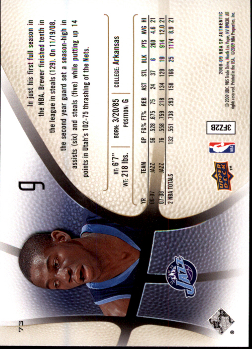 2008/2009 SP Authentic (Upper Deck) Basketball - Picture 145 of 271