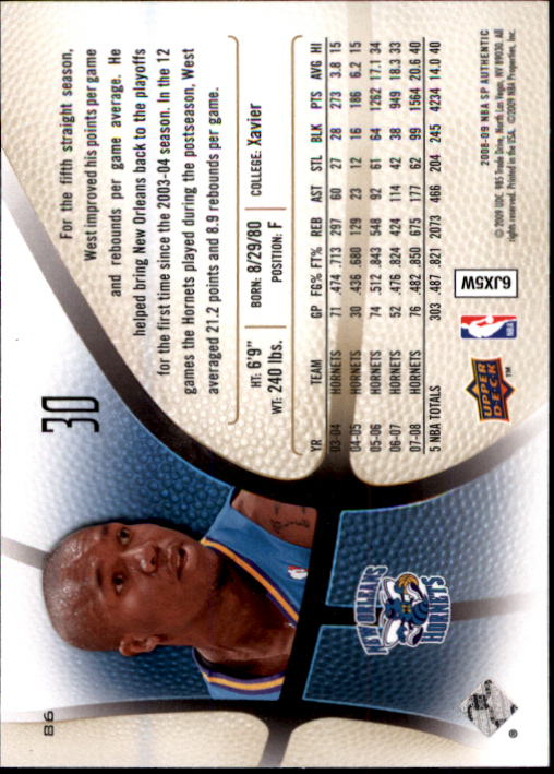 2008/2009 SP Authentic (Upper Deck) Basketball - Picture 169 of 271