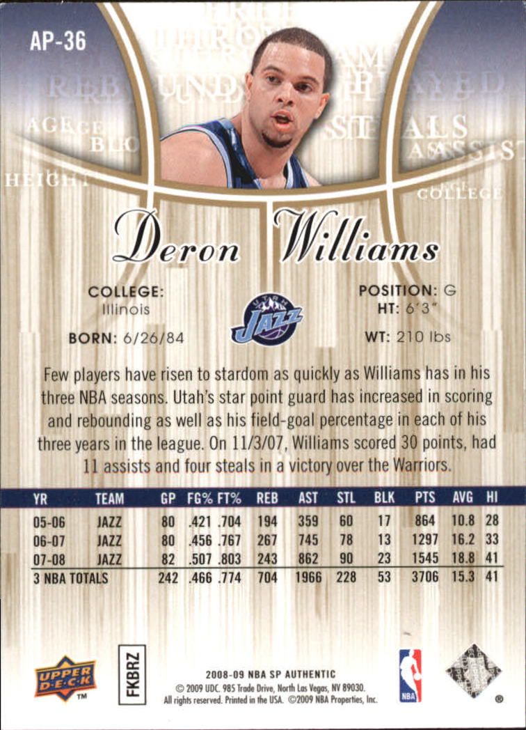 2008/2009 SP Authentic (Upper Deck) Basketball - Picture 241 of 271